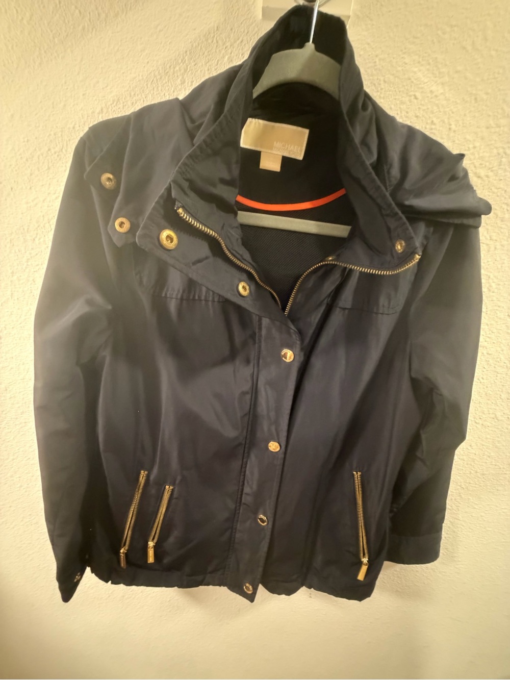 Michael Kors Navy Hooded Jacket